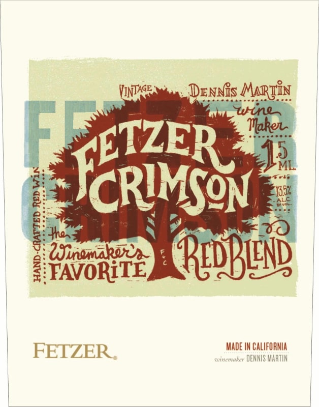 Fetzer Crimson Winemaker's Favorite Red Blend 2012 Front Label