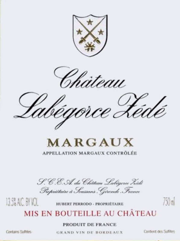 Chateau Labegorce Zede 2007 Front Label