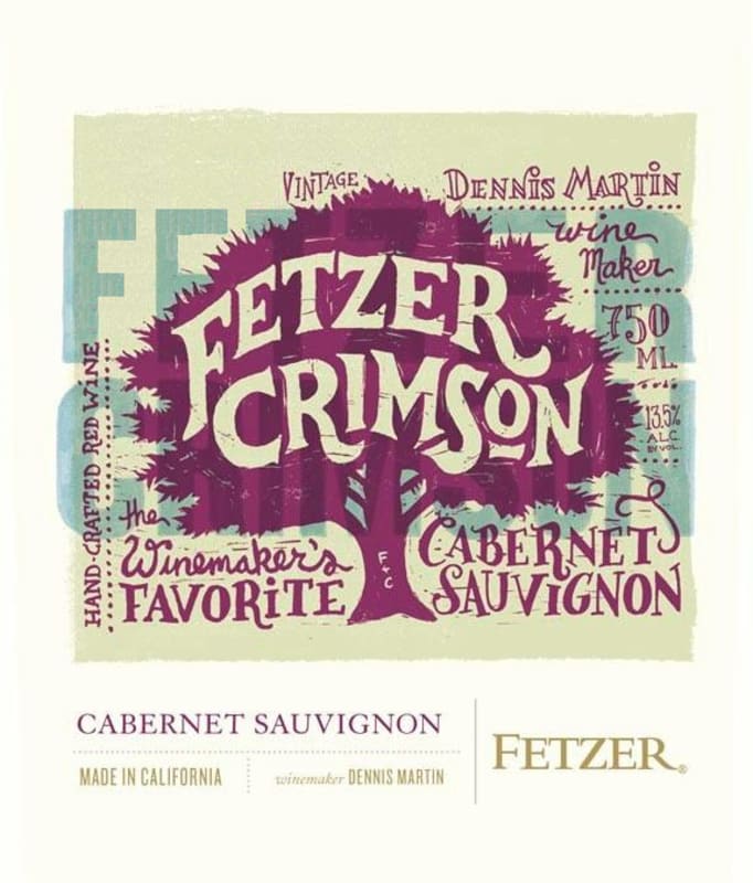 Fetzer Crimson Winemaker's Favorite Cabernet Sauvignon 2013 Front Label