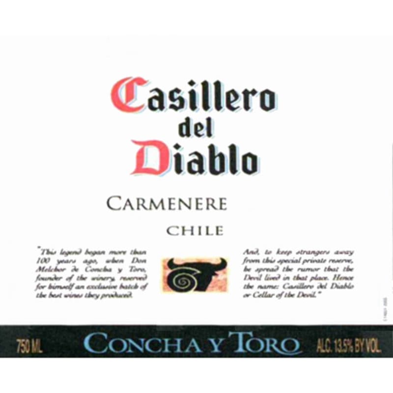 Casillero del Diablo Carmenere 2006 Front Label
