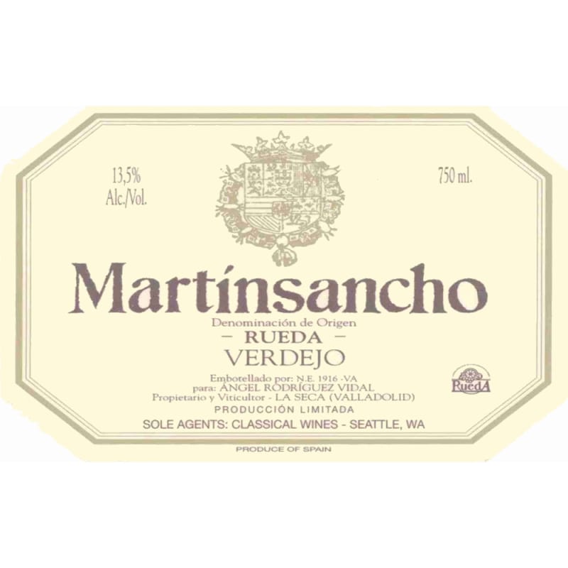 Angel Rodriguez Martinsancho Verdejo 2005 Front Label