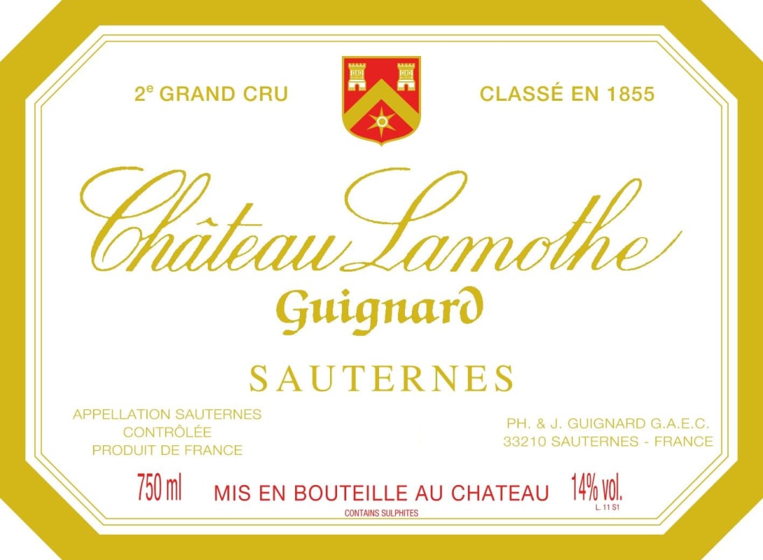 Ch. Lamothe Guignard 2015 Front Label