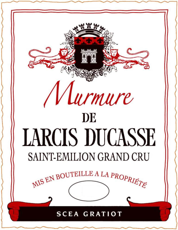 Chateau Larcis Ducasse Murmure de Larcis Ducasse 2013 Front Label