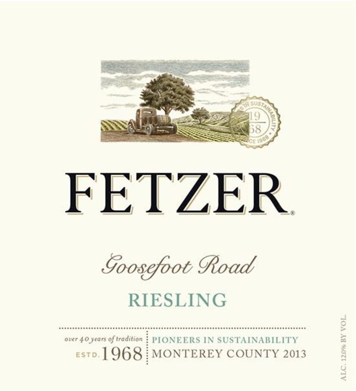 Fetzer Goosefoot Road Riesling 2013 Front Label