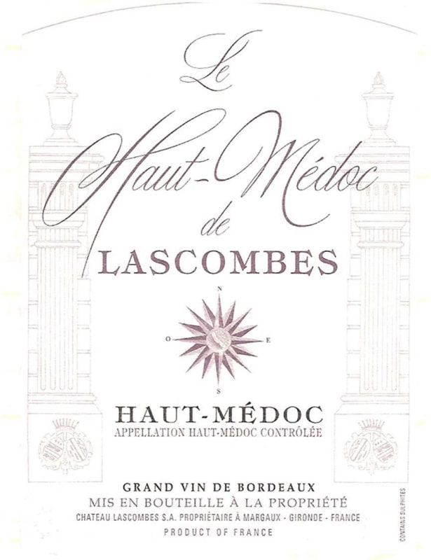 Chateau Lascombes Le Haut-Medoc de Lascombes 2009 Front Label