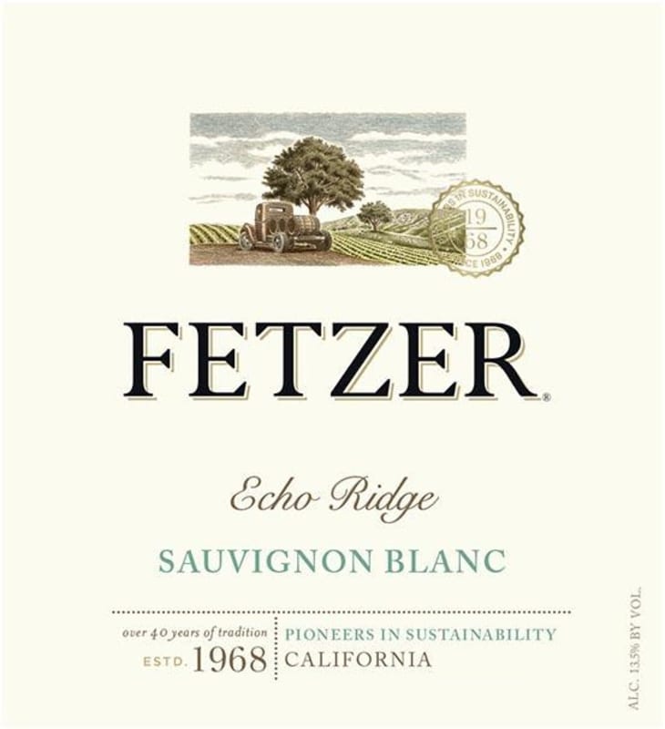 Fetzer Echo Ridge Valley Oaks Sauvignon Blanc 2014 Front Label