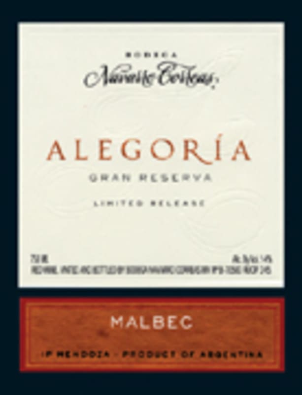 Navarro Correas Alegoria Gran Reserva Malbec 2003 Front Label