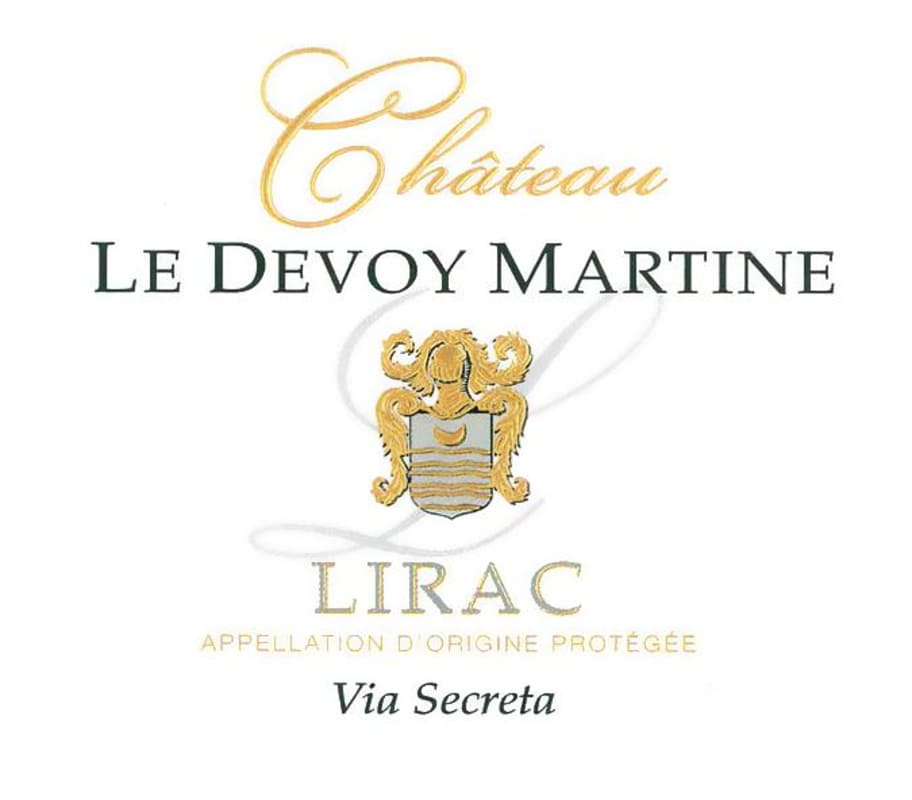 Chateau Le Devoy Martine Via Secreta Rouge 2010 Front Label