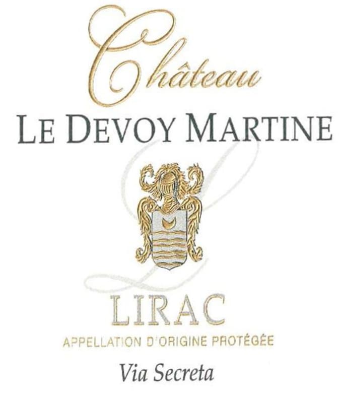 Chateau Le Devoy Martine Via Secreta Rouge 2014 Front Label