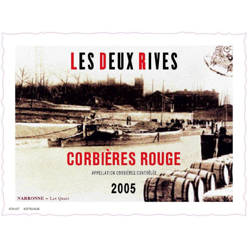 Les Deux Rives Corbieres Rouge 2005 Front Label