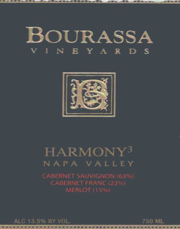 Bourassa Vineyards Harmony Red 2005 Front Label
