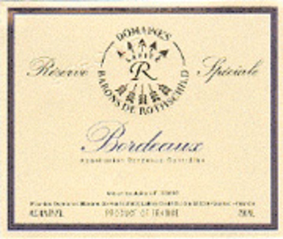Domaines Barons de Rothschild Reserve Speciale Bordeaux Blanc 2006 Front Label