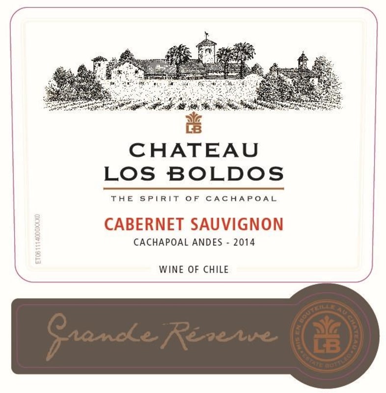 Chateau Los Boldos Grand Reserve Cabernet Sauvignon 2014 Front Label