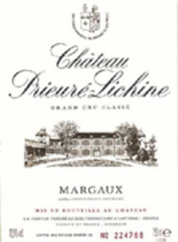 Chateau Prieure-Lichine 2002 Front Label