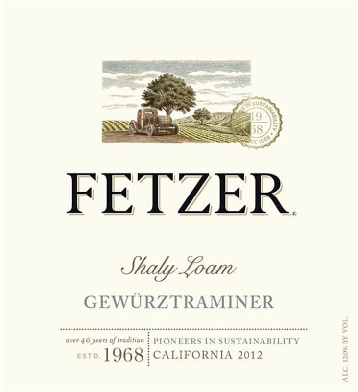Fetzer Shaly Loam Gewurztraminer 2012 Front Label