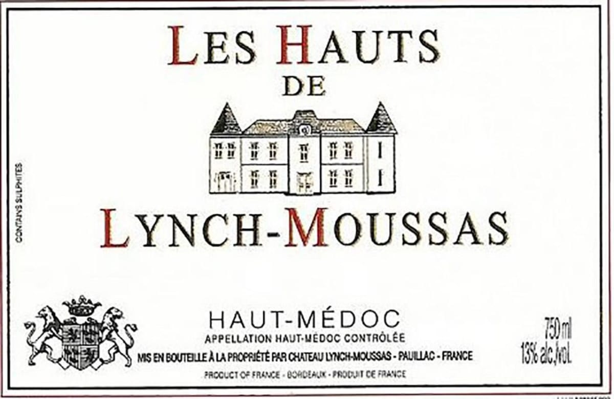 Chateau Lynch-Moussas Les Hauts de Lynch-Moussas 2009 Front Label