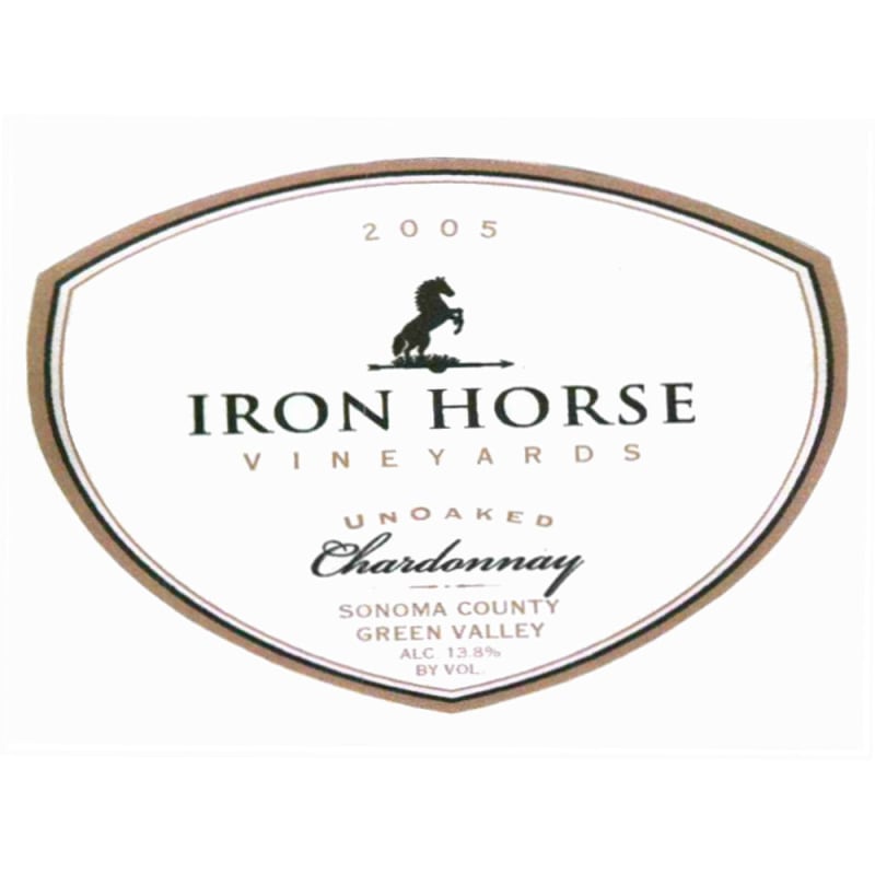Iron Horse Unoaked Chardonnay 2005 Front Label