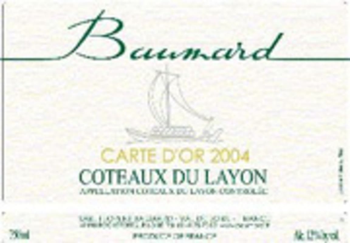 Domaine des Baumard Carte d'Or Coteaux du Layon 2004 Front Label