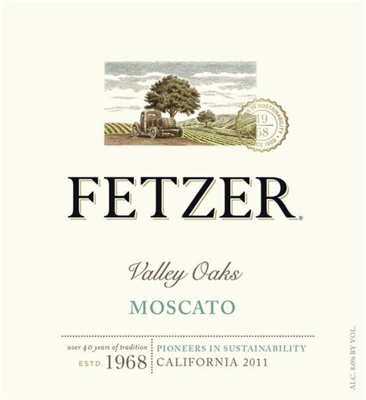 Fetzer Moscato Valley Oak 2011 Front Label