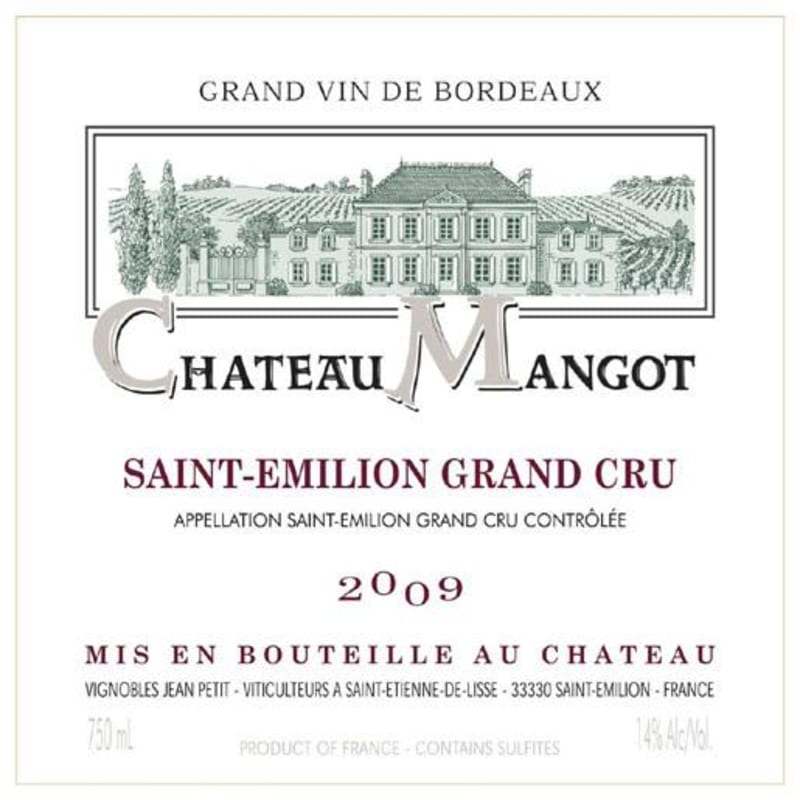 Chateau Mangot 2009 Front Label