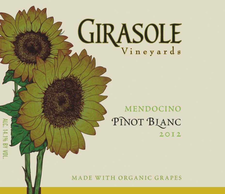 Girasole Vineyards Pinot Blanc 2012 Front Label