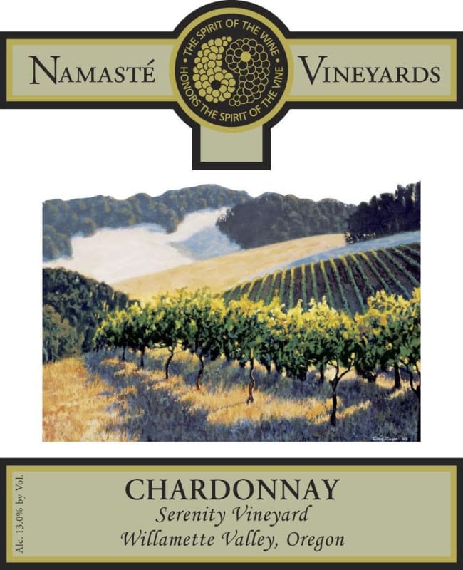 Namaste Vineyards Serenity Vineyard Chardonnay 2015 Front Label