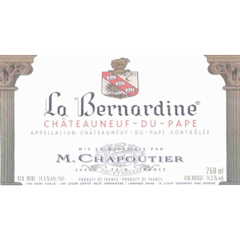 M. Chapoutier Chateauneuf-du-Pape La Bernardine 2005 Front Label