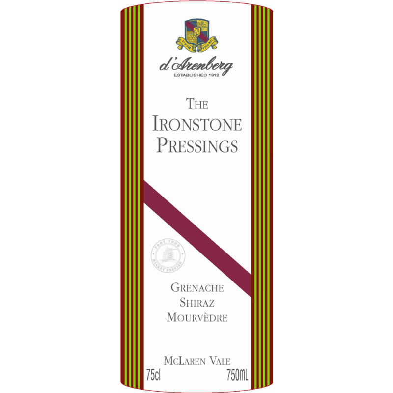 d'Arenberg The Ironstone Pressings GSM 2005 Front Label