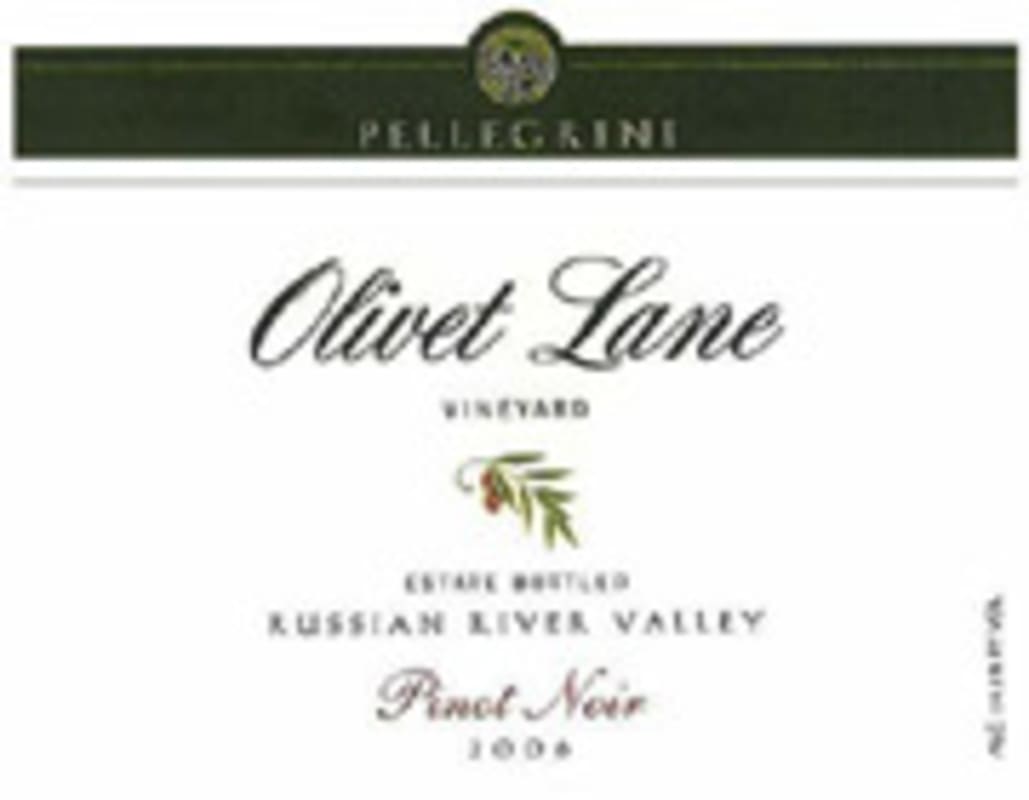 Pellegrini Pinot Noir 2006 Front Label