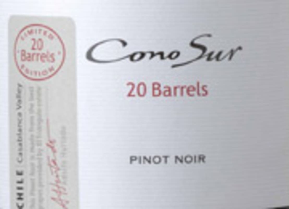 Cono Sur 20 Barrels Pinot Noir 2006 Front Label