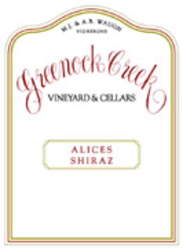 Greenock Creek Alices Shiraz 2004 Front Label