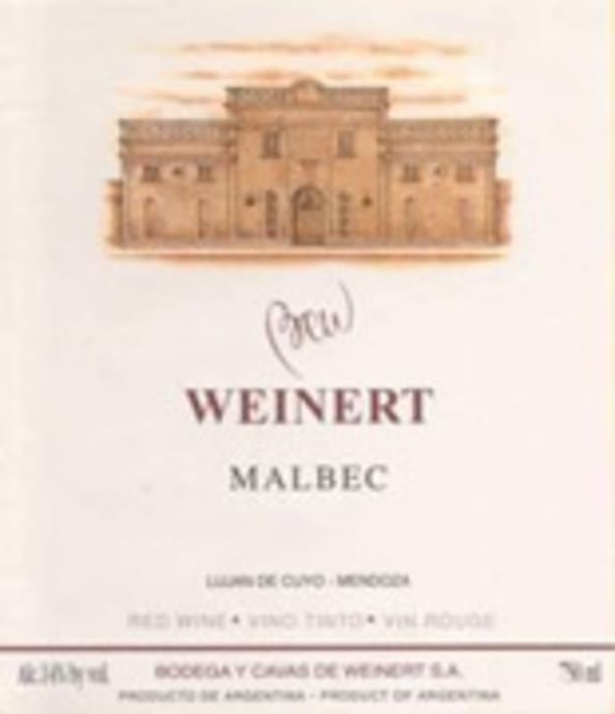 Weinert Malbec 2003 Front Label