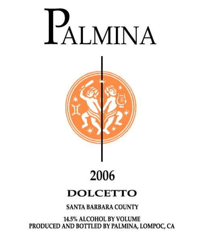 Palmina Dolcetto 2006 Front Label