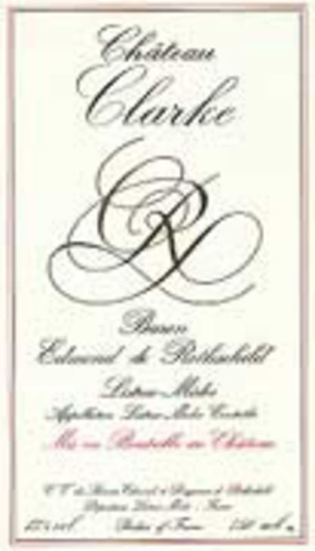 Chateau Clarke Listrac Medoc 2001 Front Label