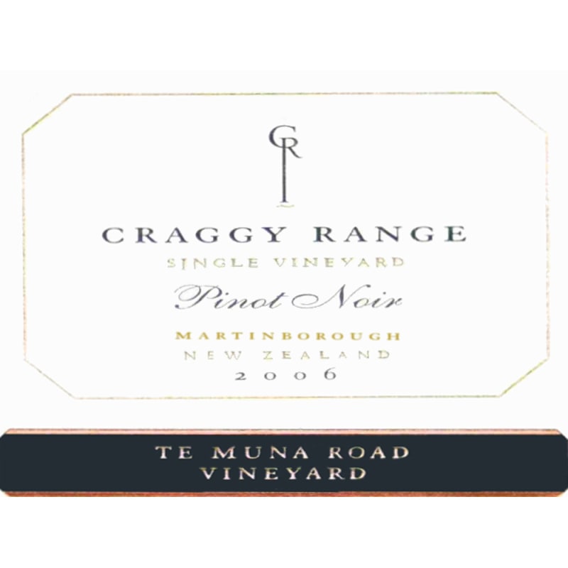 Craggy Range Winery Te Muna Road Vineyard Pinot Noir 2006 Front Label