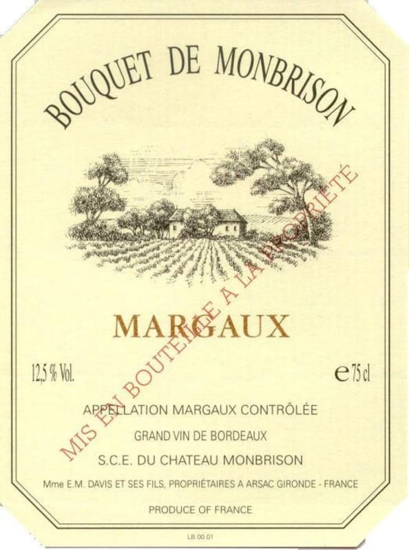Chateau Monbrison Bouquet de Monbrison 2006 Front Label