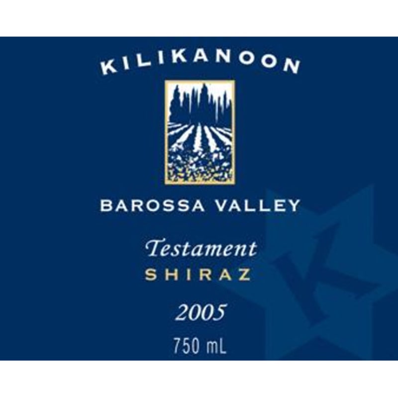 Kilikanoon Testament Shiraz 2005 Front Label
