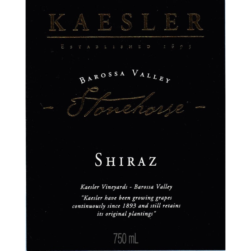 Kaesler Stonehorse Shiraz 2005 Front Label