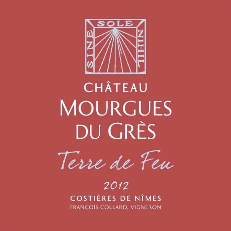 Chateau Mourgues de Gres Collard Terre de Feu 2012 Front Label
