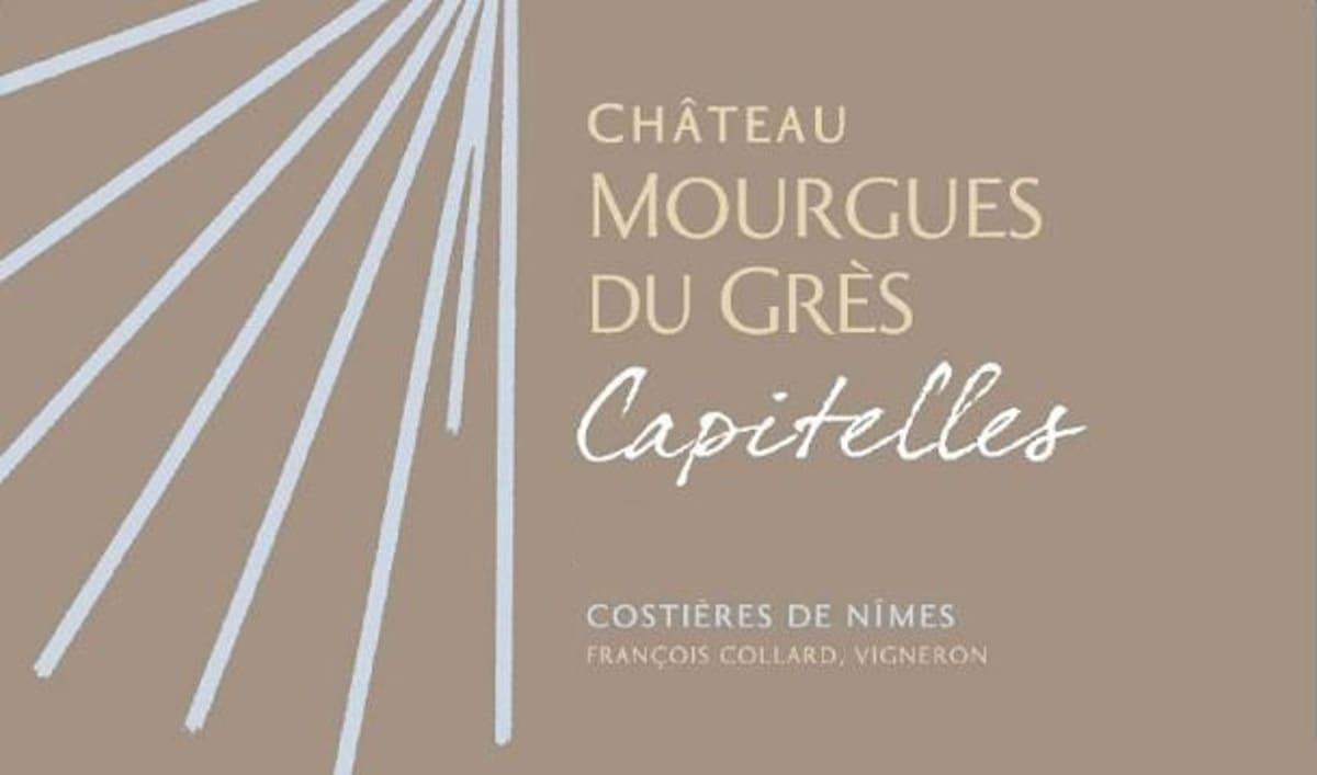 Chateau Mourgues de Gres Collard Capitelles Rose 2014 Front Label