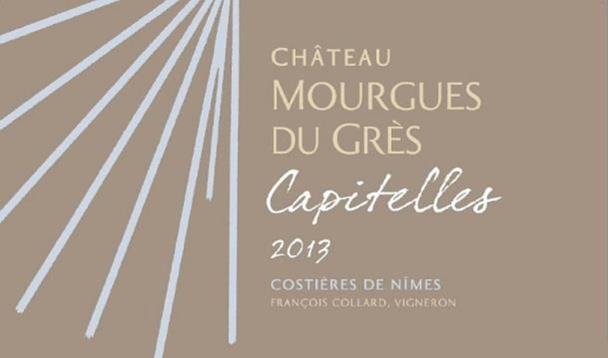 Chateau Mourgues de Gres Collard Capitelles Rose 2013 Front Label