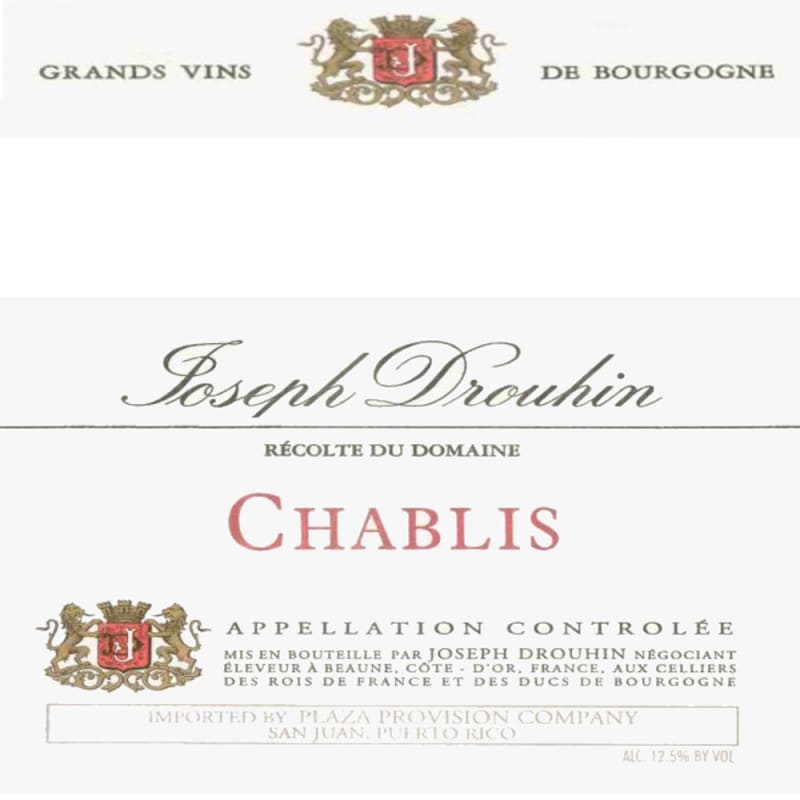Joseph Drouhin Chablis 2006 Front Label