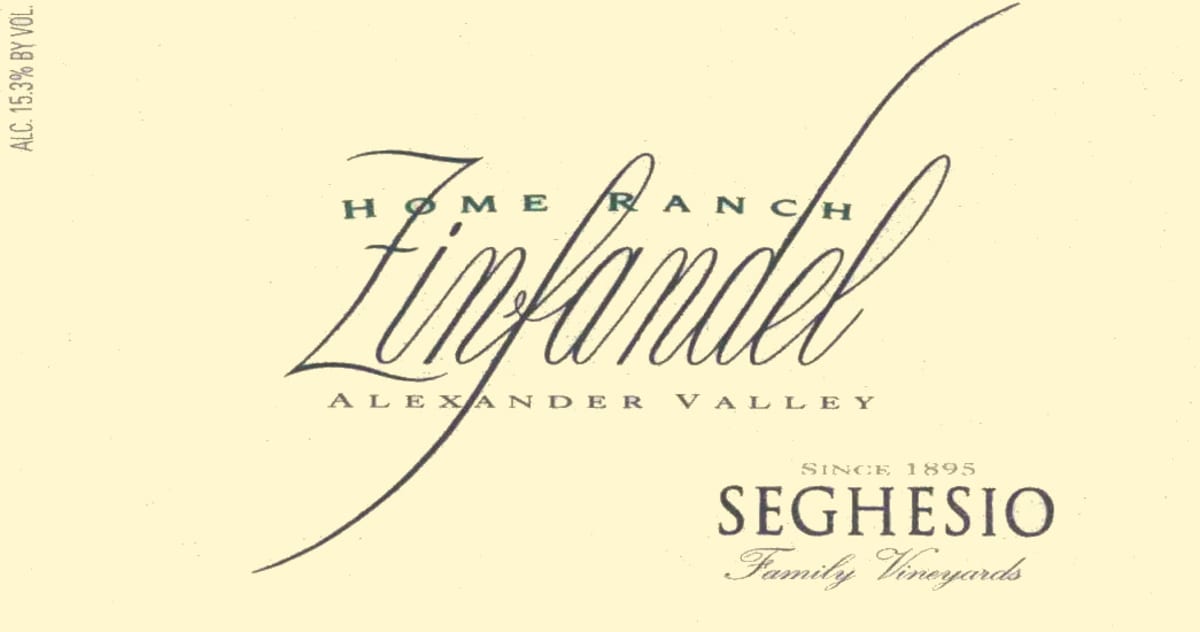 Seghesio Home Ranch Zinfandel 2004 Front Label