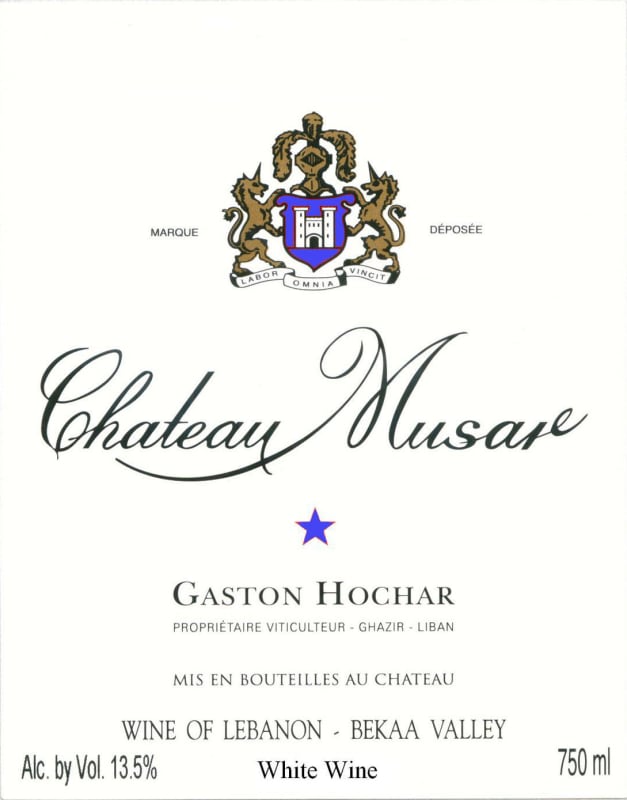 Chateau Musar Lebanon Blanc 2005 Front Label