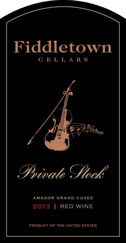Fiddletown Private Stock 2013 Front Label