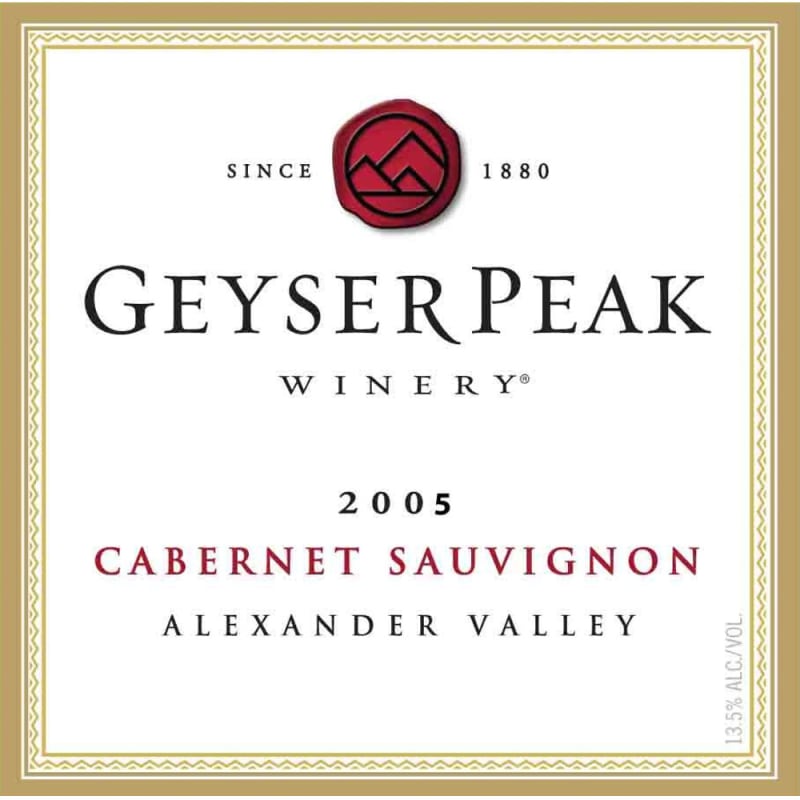 Geyser Peak Cabernet Sauvignon 2005 Front Label