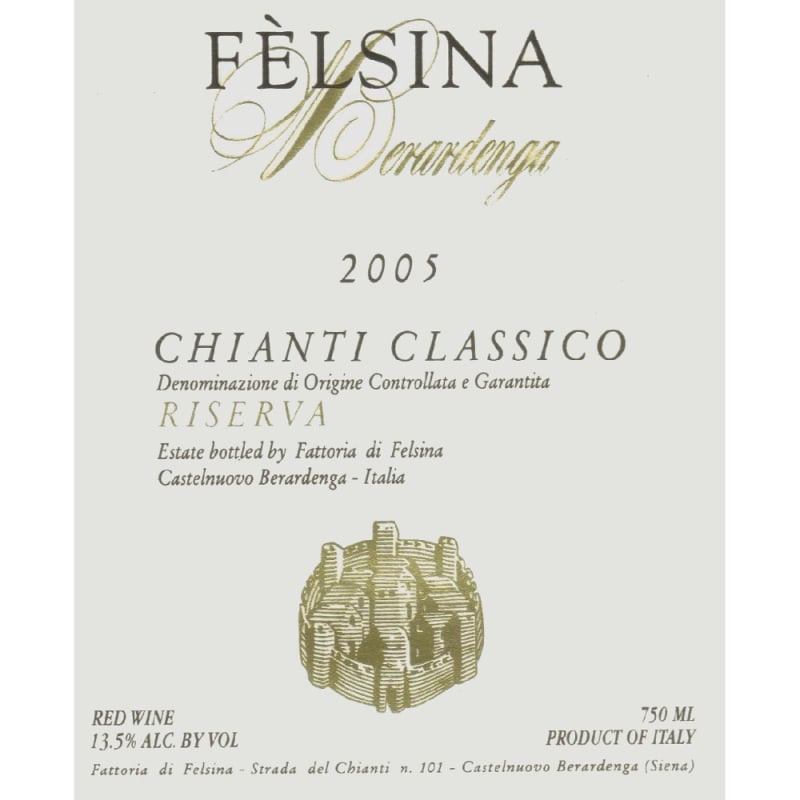 Felsina Berardenga Chianti Classico Riserva 2005 Front Label