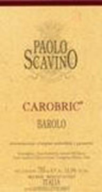 Paolo Scavino Barolo Carobric 2003 Front Label