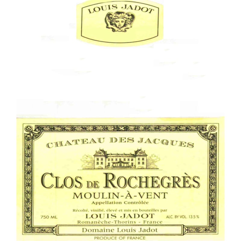 Chateau des Jacques Moulin-a-Vent Clos de Rochegres 2005 Front Label