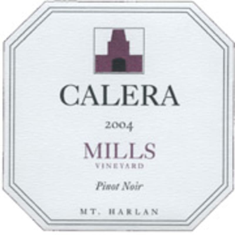 Calera Mills Vineyard Pinot Noir 2004 Front Label